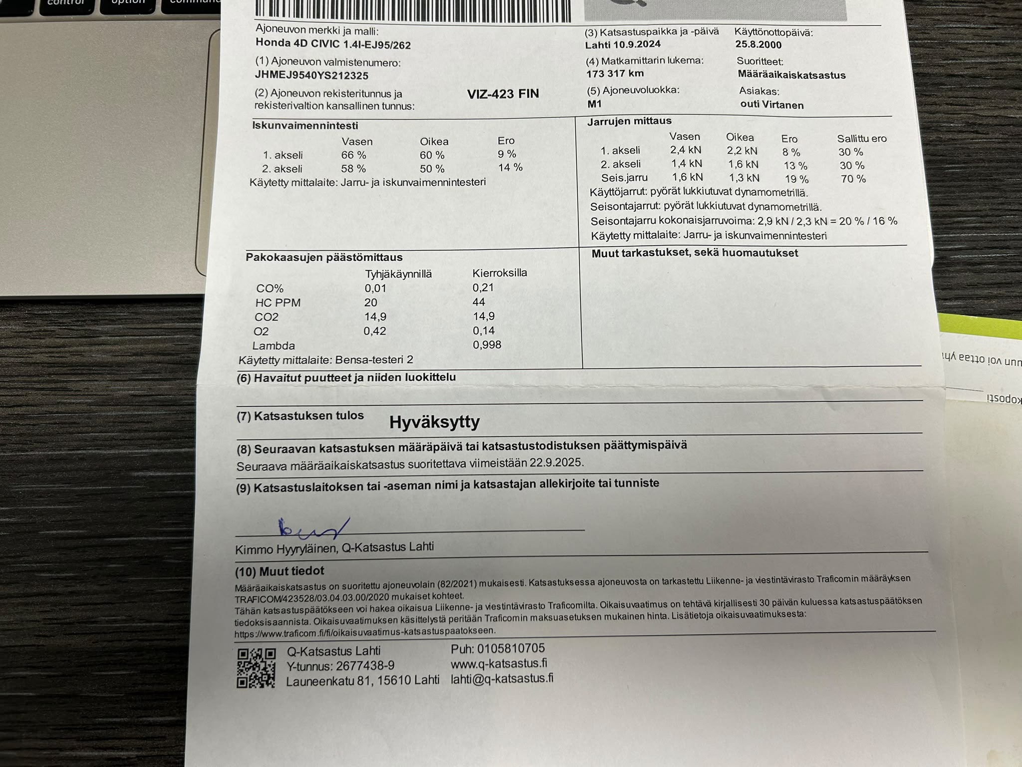 
								Honda Civic 1.4i 4D full									
